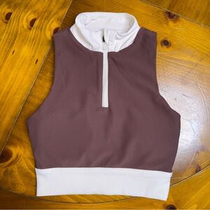 🖤Wilo Cropped Half Zip Workout Top